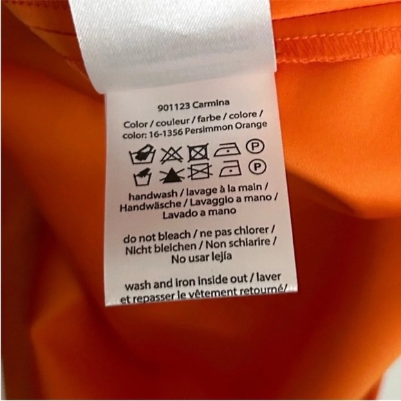 Rotate Birger Christensen Carmina Tiered Mini Dress Orange NWT - Picture 10 of 13